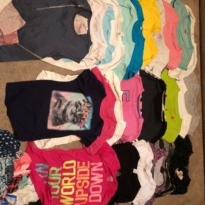 25 girls barley worn tops